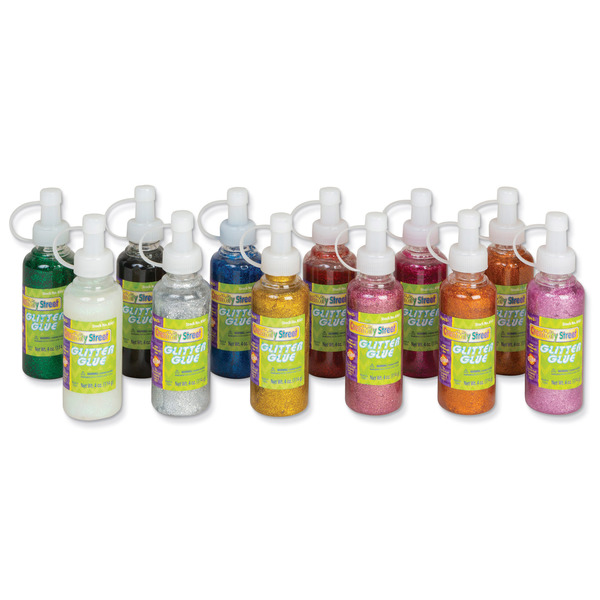 Creativity Street Glitter Glue, Assorted Sparkling, 4 fl. oz., 12 Bottles PAC8561